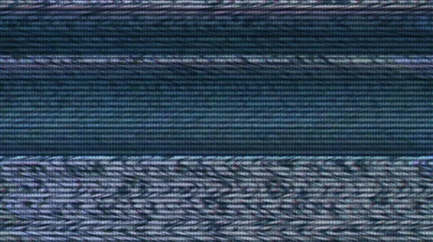 Bad Sync TV, Television Screen with Static Noise from Bad Broadcast Signal Stock Footage