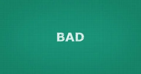 BAD text on board Illustrazione stock