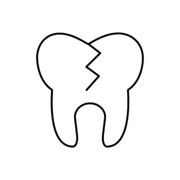 Bad tooth icon element of dentistry icon for mobile concept and web apps. Thi Stock Illustration