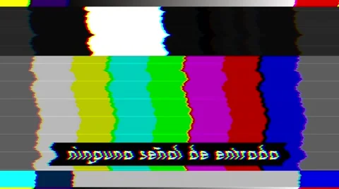 Bad TV Color Bars - No Signal - Spanish Text - Loop Stock Footage 42256357