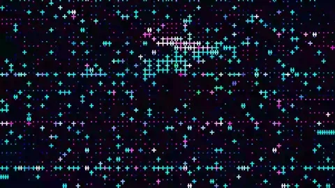 Bad TV Distortion 4K Seamless — Digital Glitch Overlay VJ Stock Footage 329679239