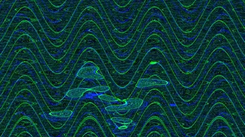 Bad TV Distortion 4K Seamless — Digital Glitch Overlay VJ Stock Footage 329816088