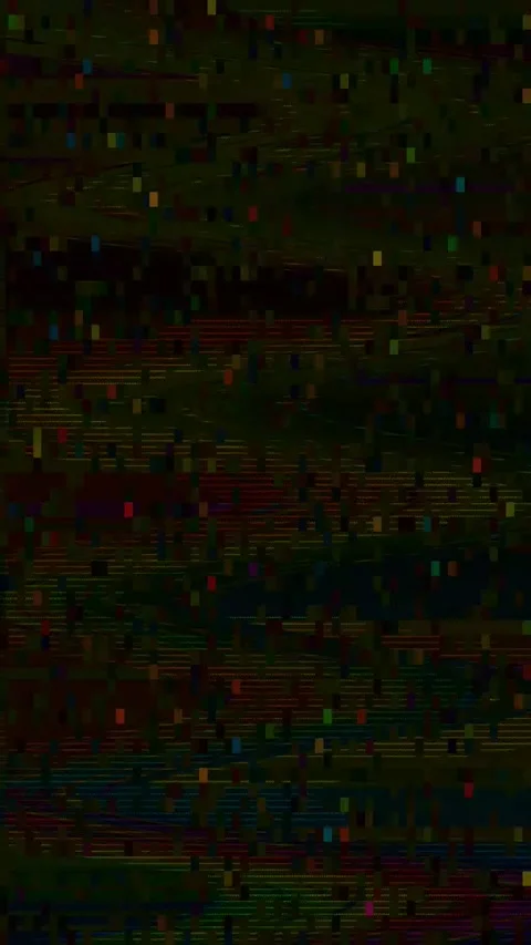 Bad TV Distortion 4K Vertical — Digital Glitch Overlay VJ Stock Footage 329678087