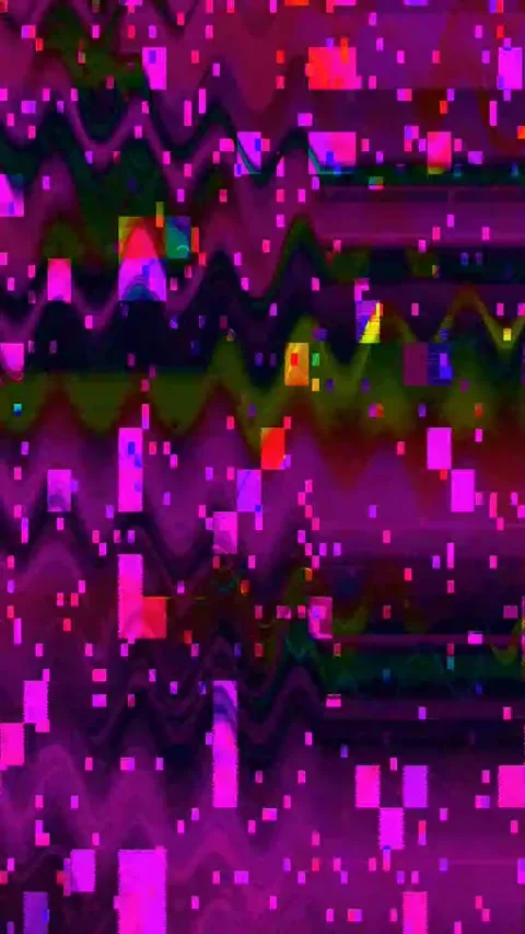 Bad TV Distortion 4K Vertical — Digital Glitch Overlay VJ Stock Footage 329678193