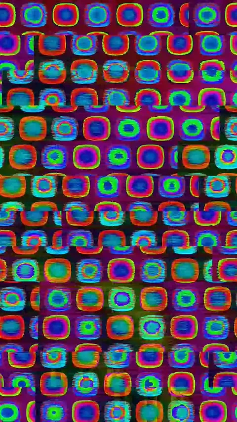 Bad TV Distortion 4K Vertical — Digital Glitch Overlay VJ Stock Footage 329679279