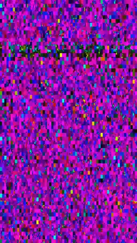 Bad TV Distortion 4K Vertical — Digital Glitch Overlay VJ Stock Footage 329806403