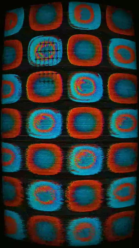 Bad TV Distortion 4K Vertical — Digital Glitch Overlay VJ Stock Footage 329813694