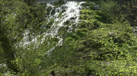 Bad Urach Waterfall Stock Footage