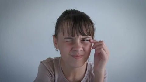 Bad vision problems in childhood. Stock Footage 232960283