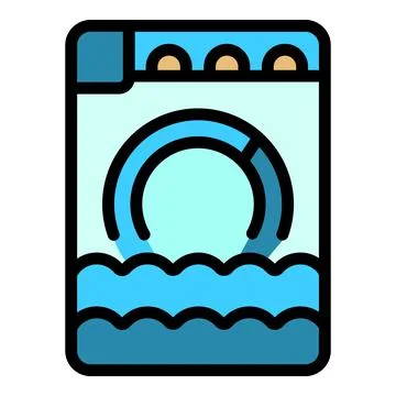 Bad washing machine icon vector flat Illustrazione stock