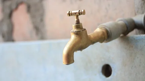 Bad water pipe dropping drops of water. Stock Footage 210017078