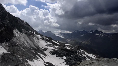 Bad weather on alps Stock Footage 34354635