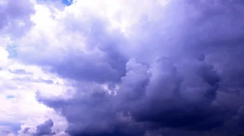 Bad Weather. Dark Storm Clouds Gathering abstract background time lapse Stock Footage 37658396
