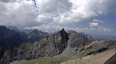 Bad weather on mountains Stock Footage 34355329