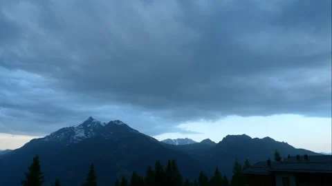 Bad weather over the mountain. Stock Footage 157872586