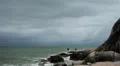 Bad Weather, Storm Coming, Ko Samui, Thailand, Granitic Rocks, Big Waves HD Footage