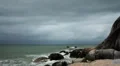 Bad Weather, Storm Coming, Ko Samui, Thailand, Granitic Rocks, Big Waves HD Footage