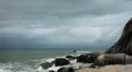 Bad Weather, Storm Coming, Ko Samui, Thailand, Granitic Rocks, Big Waves HD Footage