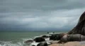 Bad Weather, Storm Coming, Ko Samui, Thailand, Granitic Rocks, Big Waves HD Footage