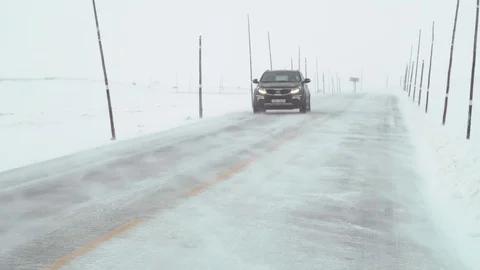 Bad Winter Road 2 Stock Footage 78158730