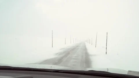 Bad Winter Road 3 Stock Footage 78158707