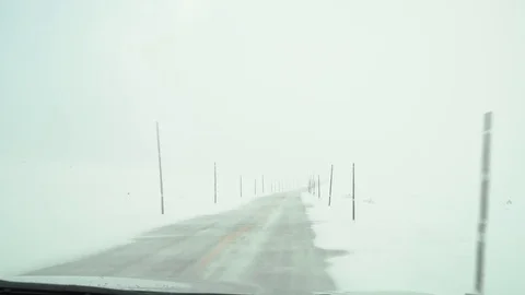 Bad Winter Road 4 Stock Footage 78158753