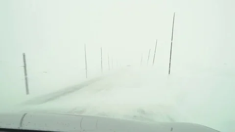 Bad Winter Road 6 Stock Footage 78158765