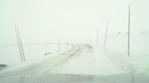 Bad Winter Road 7 Stock Footage 78158746