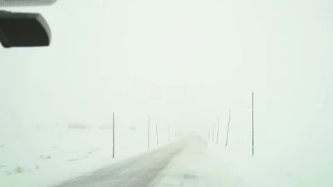 Bad Winter Road 8 Stock Footage 78158948