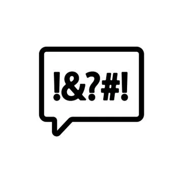 Bad words icon vector. Isolated contour symbol illustration Stock Illustration