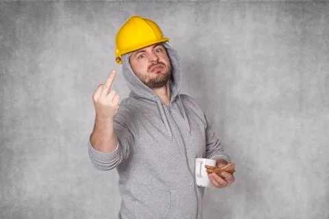 Bad worker ate lunch Stock Photos