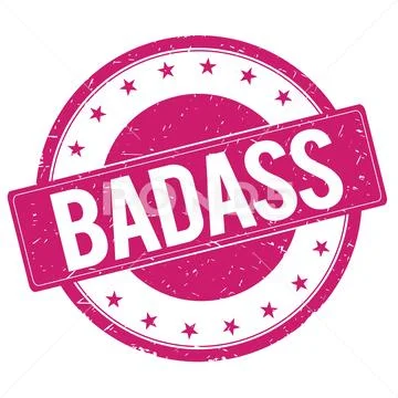 BADASS stamp sign magenta pink Stock Illustration