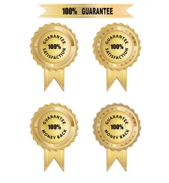 Badge 100 guarantee Stock Illustration