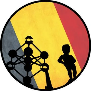 Badge Belgium Illustrazione stock