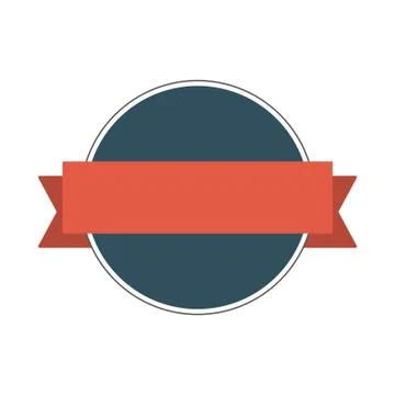 Badge blank, flat design Stock Illustration
