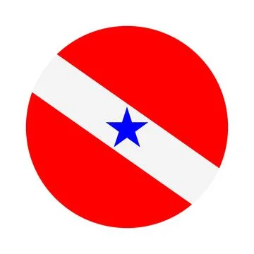 Badge circle Para flag vector illustration isolated on white background 스톡 일러스트