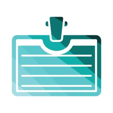 Badge with clip icon 库存插图