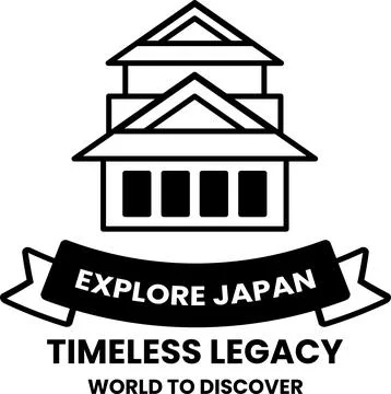 A badge in concept of Explore Japan Ilustración de archivo