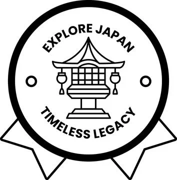 A badge in concept of Explore Japan Ilustración de archivo