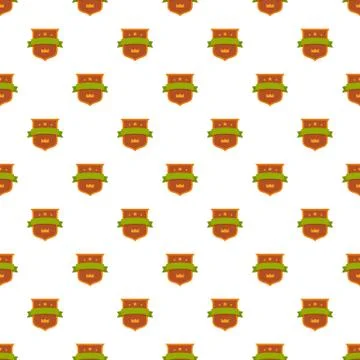 Badge crown pattern seamless Stock Illustration