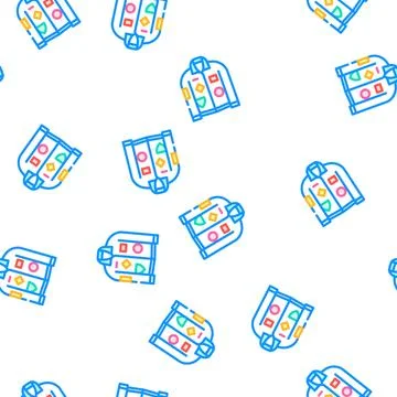 Badge denim vector seamless pattern Stock Illustration