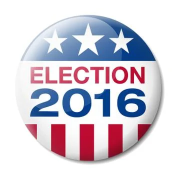 Badge Election 2016 Stock Illustration
