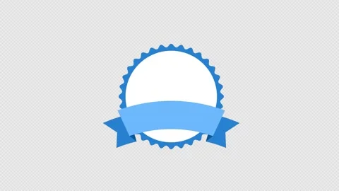 Badge empty copy space for text label animation with alpha channel. Stock Footage 310532984