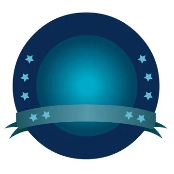 Badge frames award circle medal Stock Illustration