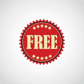 Badge free. Stock Illustration