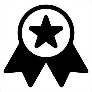 Badge glyph icon vector illustration isolated on white background Stock Illustration