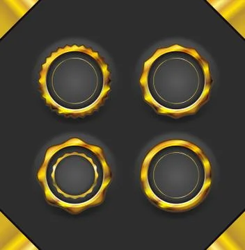 Badge guarantee attached to background Stock Illustration
