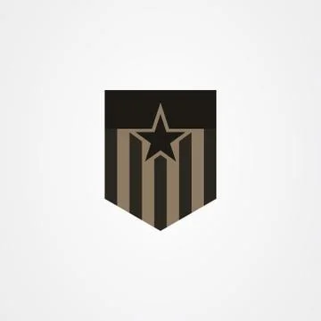 Badge icon logo vector design for military Stock Illustration