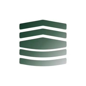 Badge icon solid gradient green white colour military symbol perfect. イラスト素材