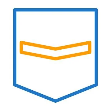 Badge icon solid gradient purple pink colour military symbol perfect. Stock Illustration